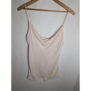 Zara Womens Scoop Cowl Neck Tank Top Sz Medium Champagne Bloggers Favorite